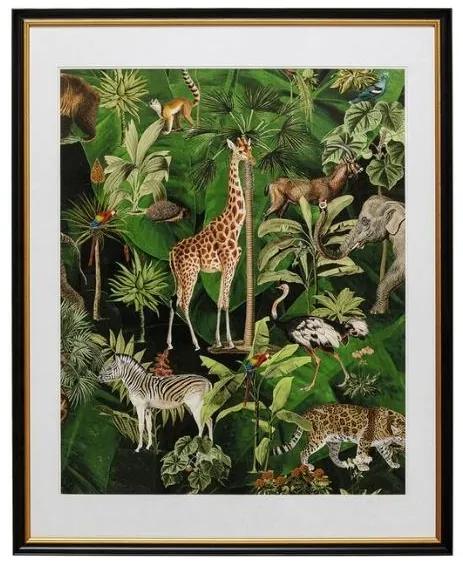 Animals in Jungle obraz mix 80x100 cm