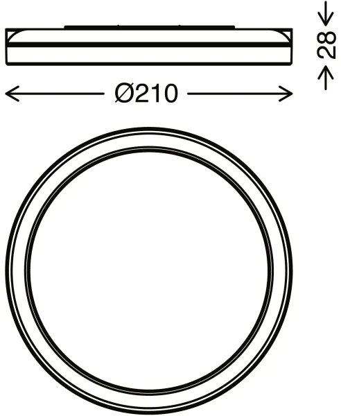 Briloner 3008-015 - LED Stropné svietidlo LED/8W/230V pr. 21 cm čierna IP44