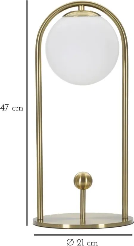 Stolná lampa Glamy Arc A 47 cm zlatá