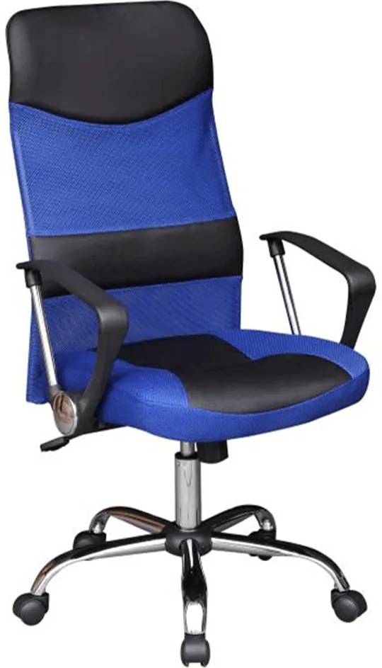 Kancelárske kreslo, modrá/čierna, TC3-973M