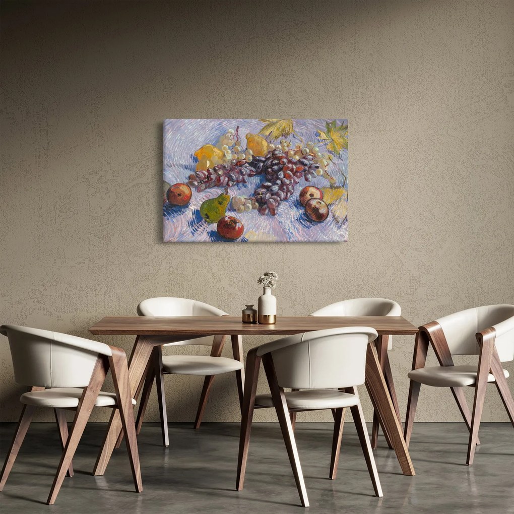 Obraz - Vincent van Gogh, Grapes, Lemons, Pears, and Apples, reprodukcia (90x60 cm)