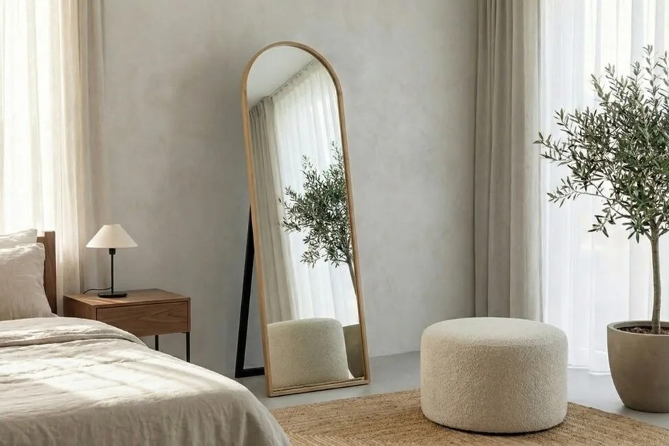 Stojanové zrkadlo Vista – Dub Natural (165 x 50 cm)