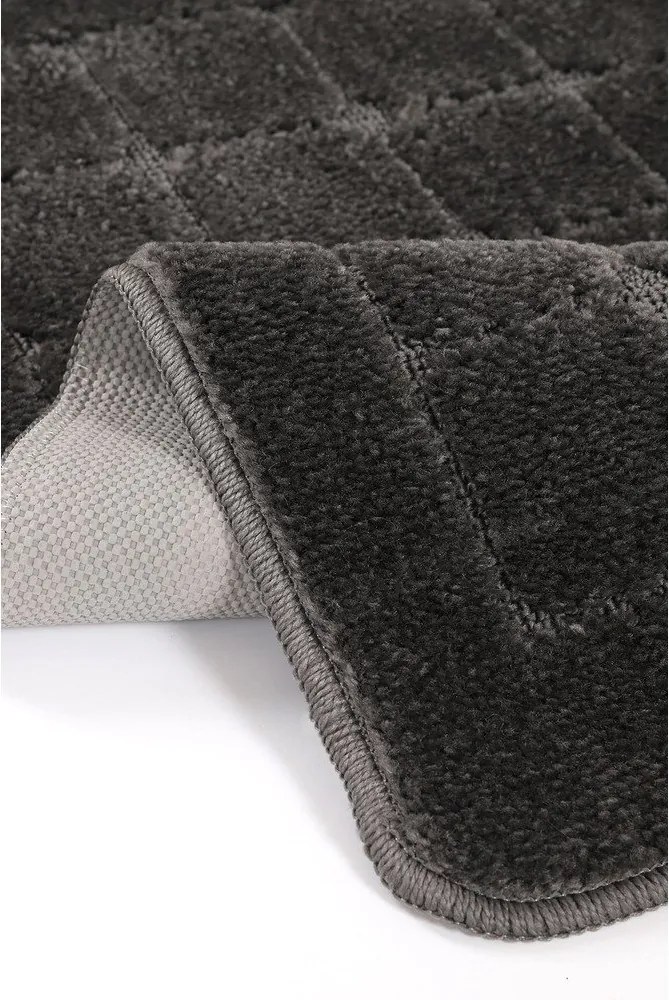 Antracitové kúpeľňové predložky v súprave 2 ks 50x80 cm Kareli – Foutastic
