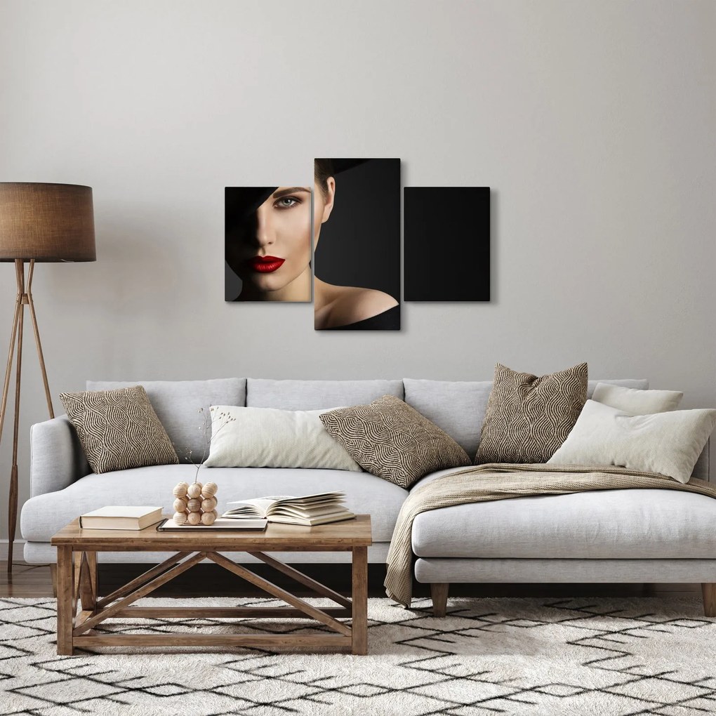 Obraz - Portrét ženy v klobúku (90x60 cm)