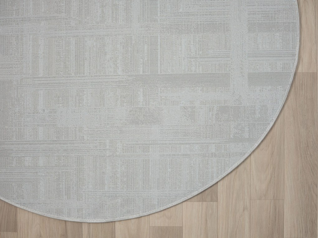 My Flair, Kusový koberec My Favorite CA60026 creme kruh, 120x120 (priemer) kruh, béžová, chodba / predsieň