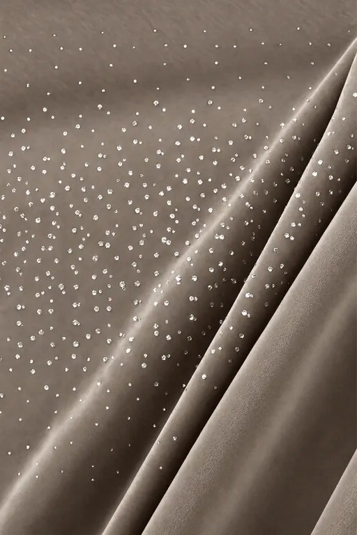 Velúrový záves SHINY tmavobéžový 140x270 cm