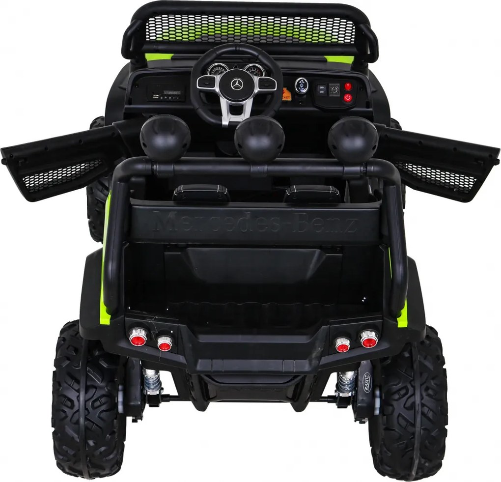 Ramiz Mercedes Benz Unimog elektrické autíčko pre deti zelené + pohon 4x4