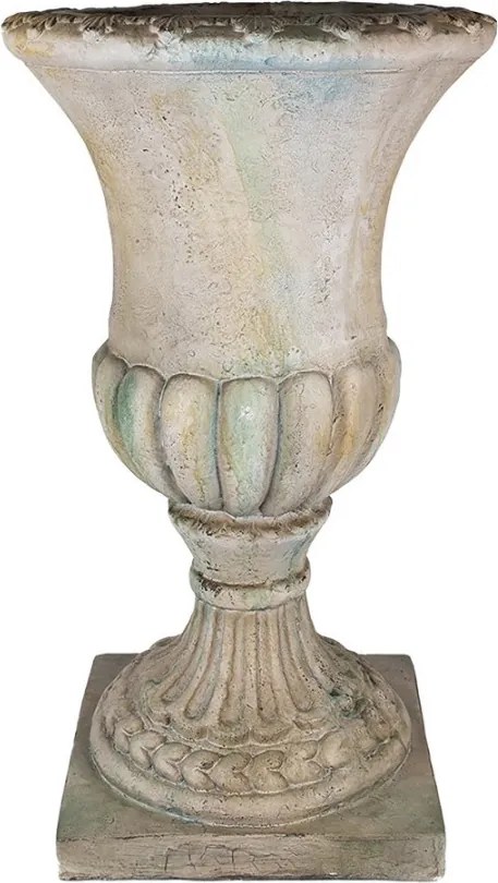 Béžovo-zelený antik kvetináč v barokovom štýle Baroque - 44*44*75 cm