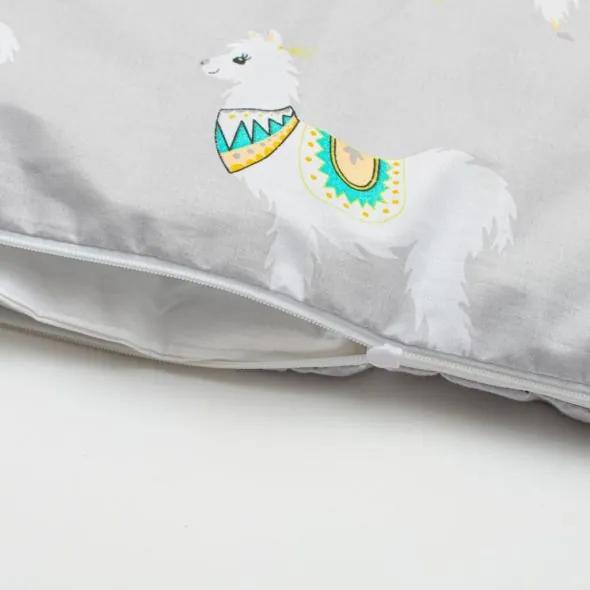 NEW BABY 3-dielne posteľné obliečky New Baby 90/120 cm lama sivo-horčicové
