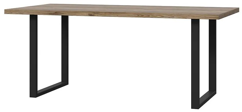 Stôl Haruki Alpský Smrek/čierny/kov