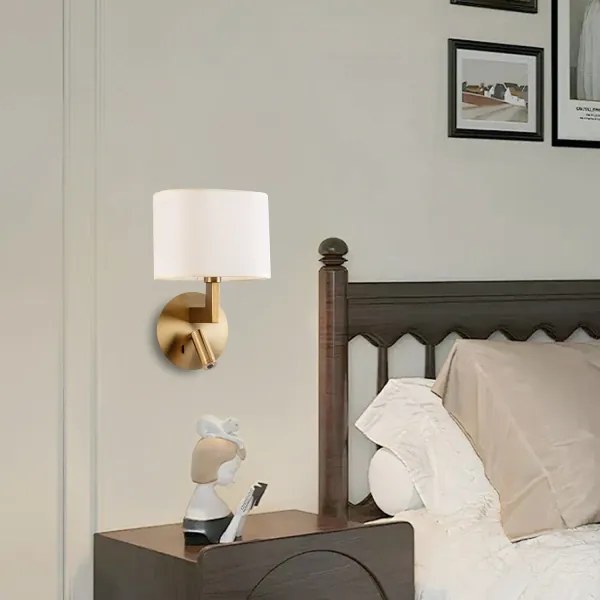 Brilagi - LED Nástenná lampa DAYA 1xE14/40W/230V + LED/3W krémová/zlatá