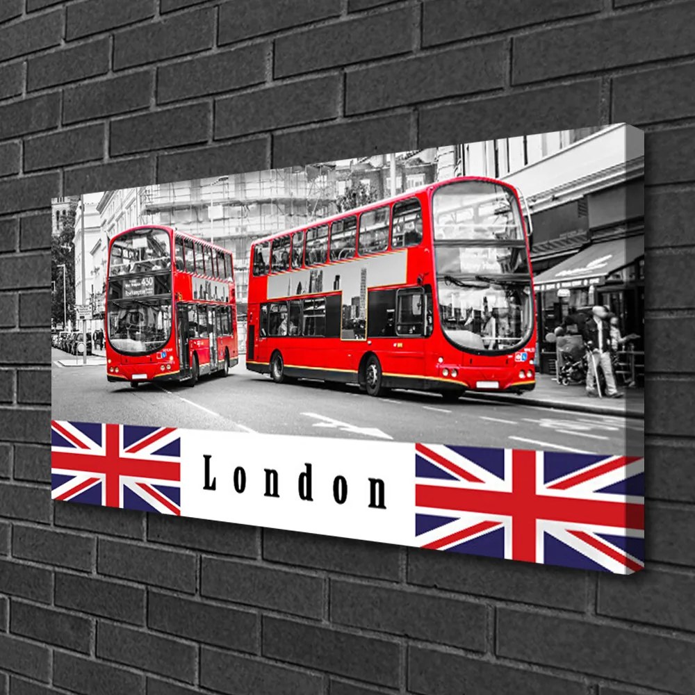Obraz Canvas Londýn autobus umenie 125x50 cm