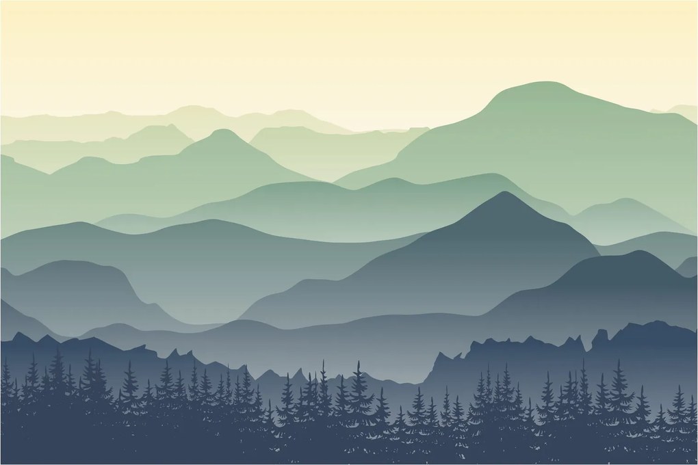 Obraz - Forest Mountain (90x60 cm)