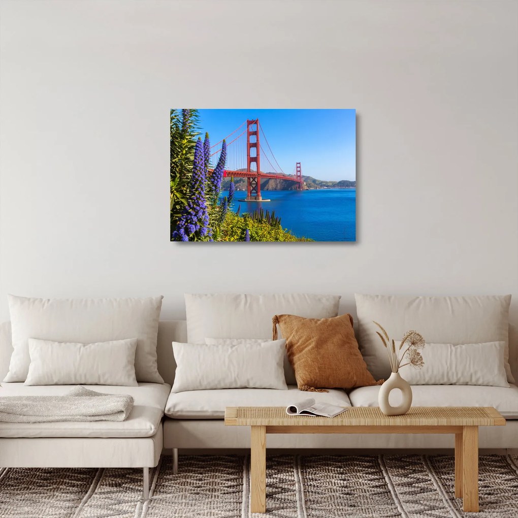 Sklenený obraz - Golden Gate Bridge, San Francisco (70x50 cm)