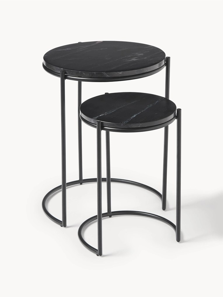 Mramorové pomocné stolíky Ella, 2 ks