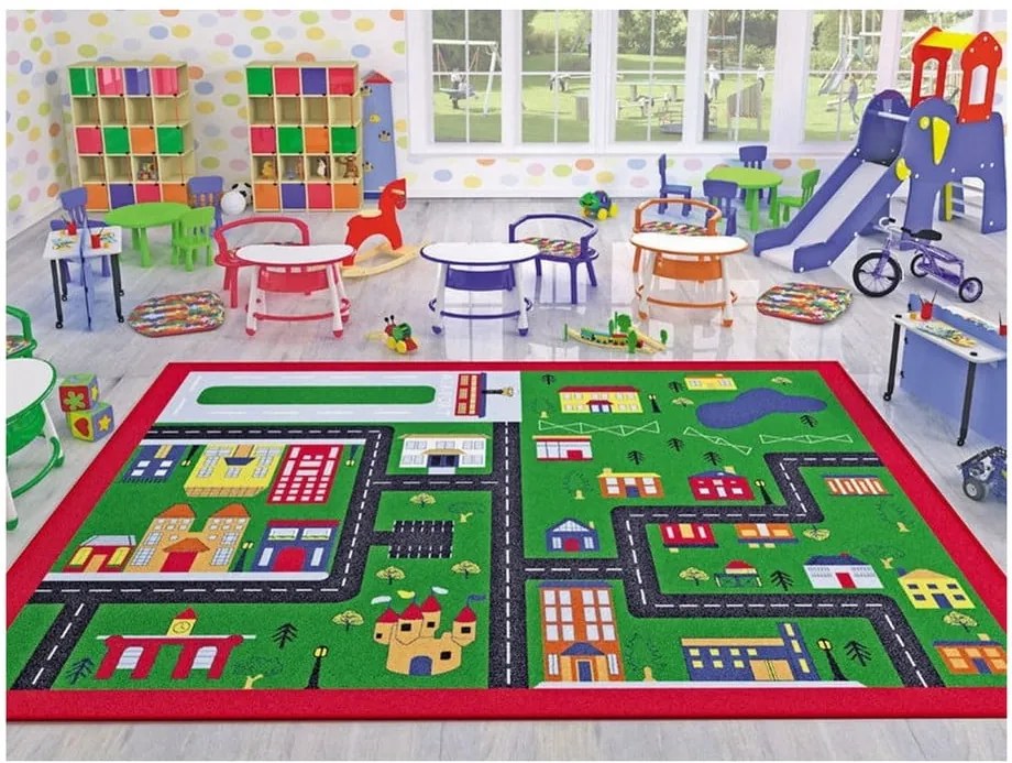 Detský koberec Town, 100 × 150 cm