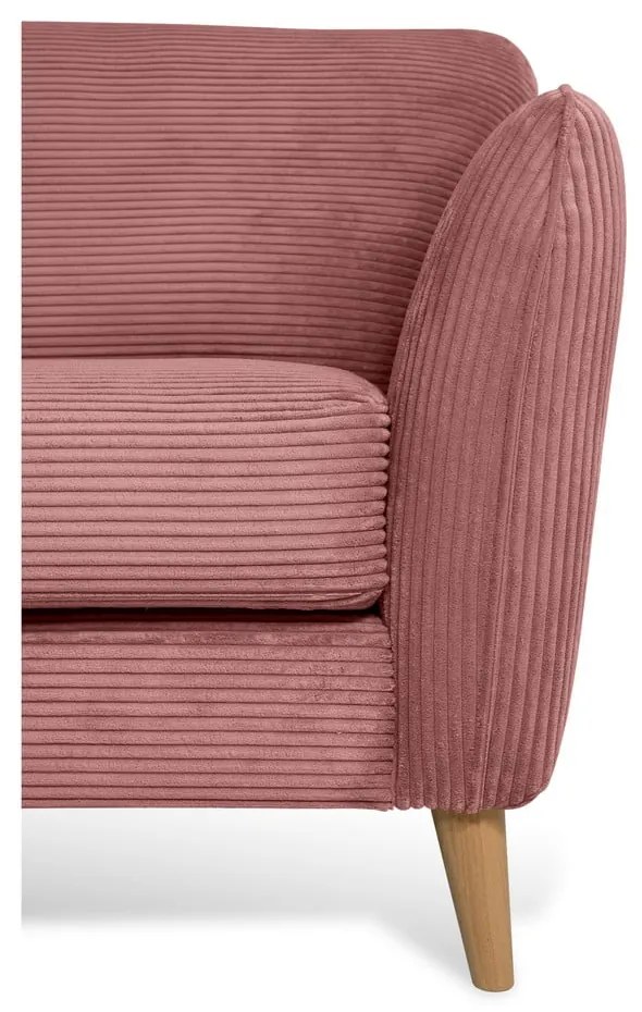 Ružová menčestrová rohová pohovka (ľavý roh) Paris – Scandic