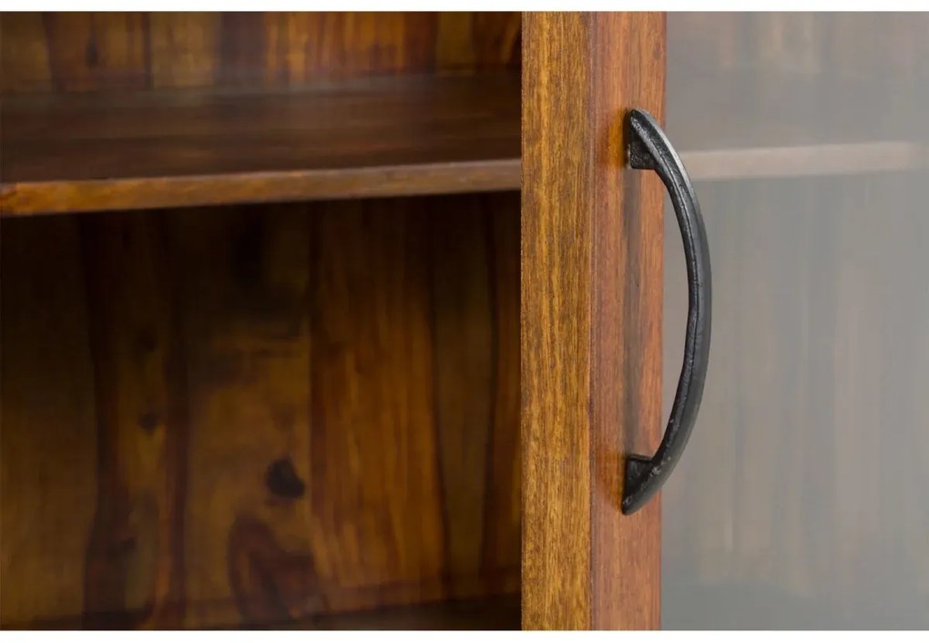 furniture-nabytek.cz - Masivní vitrína Palison dark z palisandru, lakovaná, hnědá