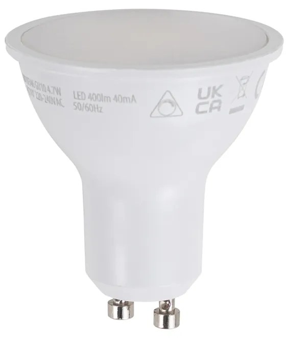 Inteligentná stmievateľná LED žiarovka GU10 50 mm Opál RGBW 4,7 W 400 lm 2700-6500 K