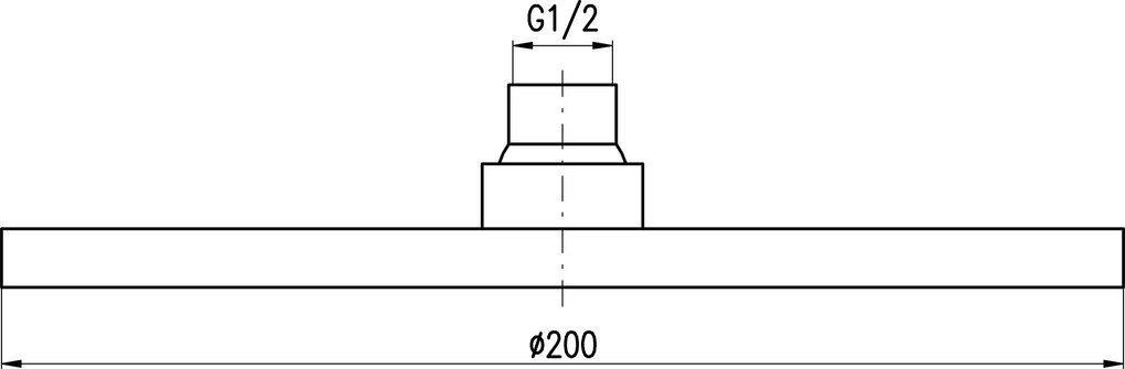 Slezák - RAV Hlavová sprcha okrúhla plastová ø 20 cm - PS0061IN, Nikel kartáčovaný