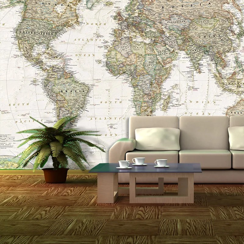 Sablio Tapeta Mapa sveta - 125x75 cm