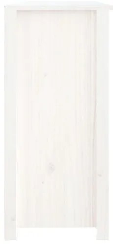 vidaXL Komoda biela 100x35x74 cm borovicový masív-