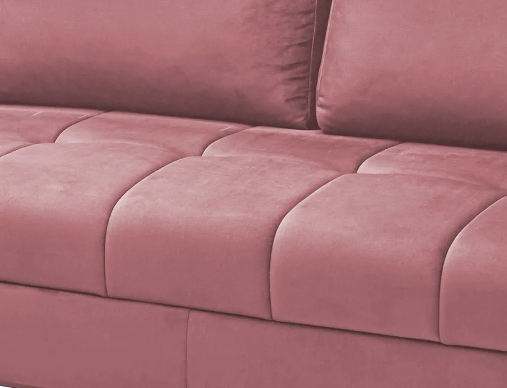 Rohová sedacia súprava Paris, staroružová látka, ľavý roh