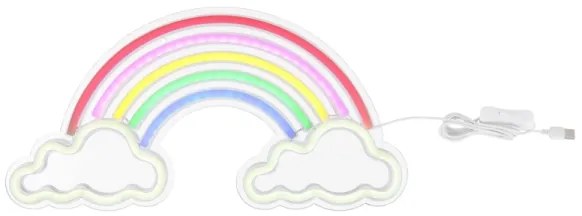 Globo 28056 - LED neónová nástenná dekorácia RAINY LED/3W/USB dúha