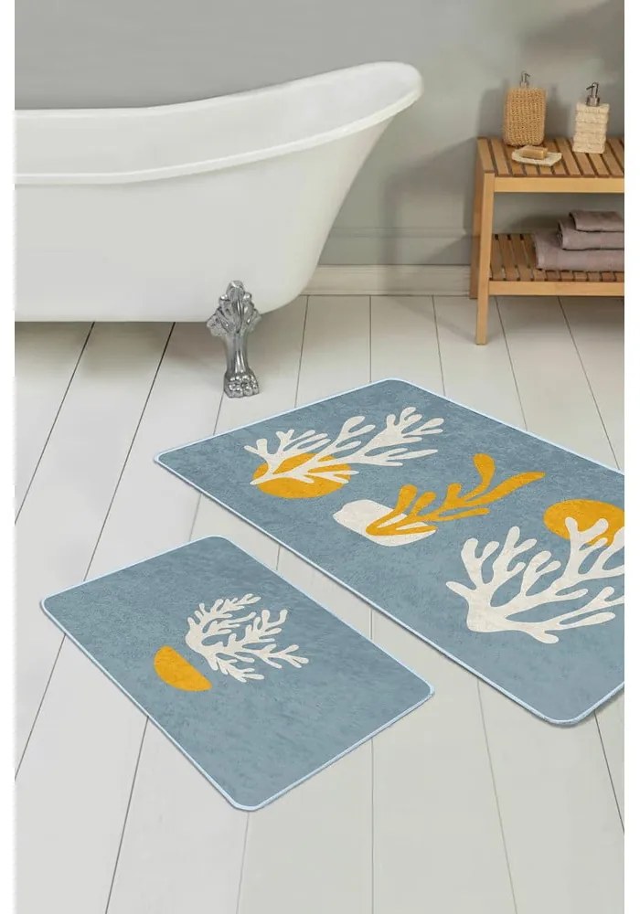 Modré kúpeľňové predložky v súprave 2 ks 60x100 cm – Mila Home