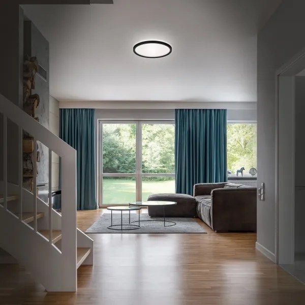 Briloner 3642-415 - LED Kúpeľňové stropné svietidlo SLIM LED/19W/230V IP44 čierna