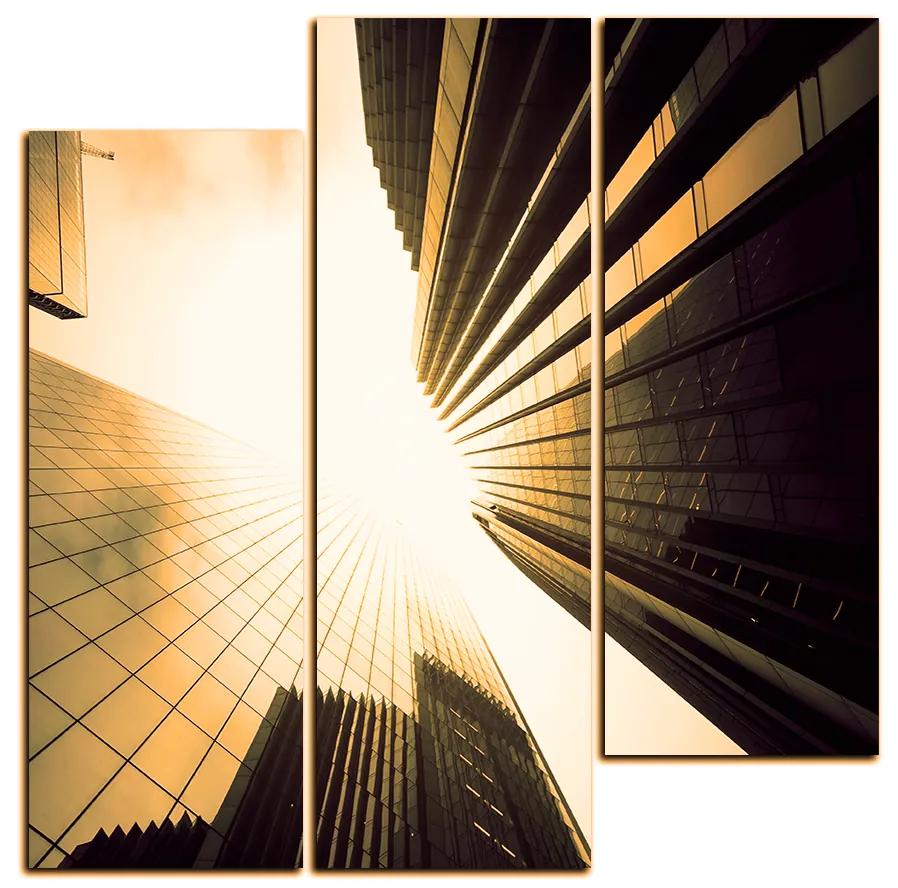 Obraz na plátne - Perspektíva mrakodrapu - štvorec 3252FC (105x105 cm)