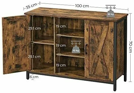 Hnedá komoda TAYLOR RUSTICA