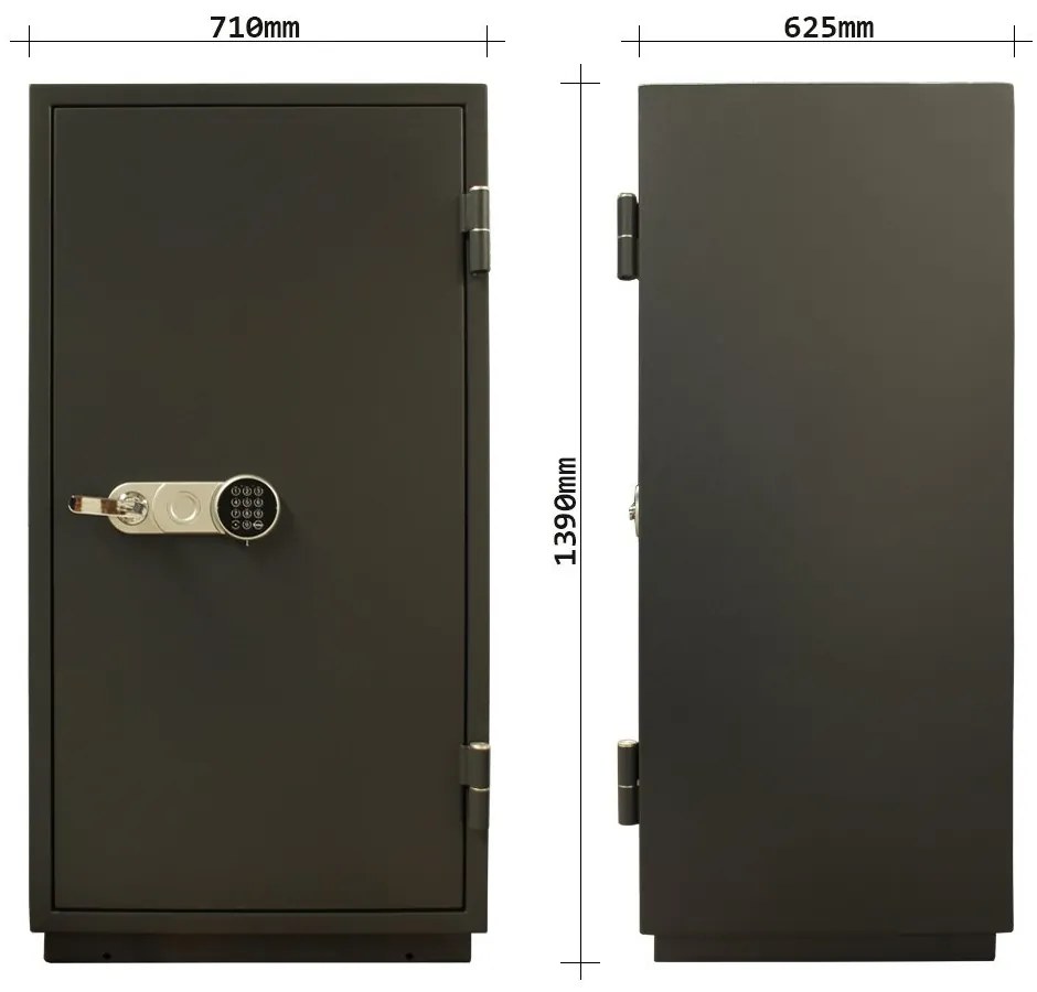 Comsafe Ohňovzdorný sejf elektronický Sydney 140, 1385 x 710 x 625 mm, 260 l