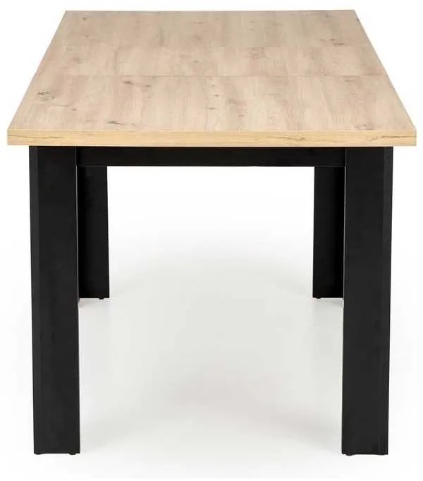 Jedálenský stôl Aseado, dub artisan / čierna