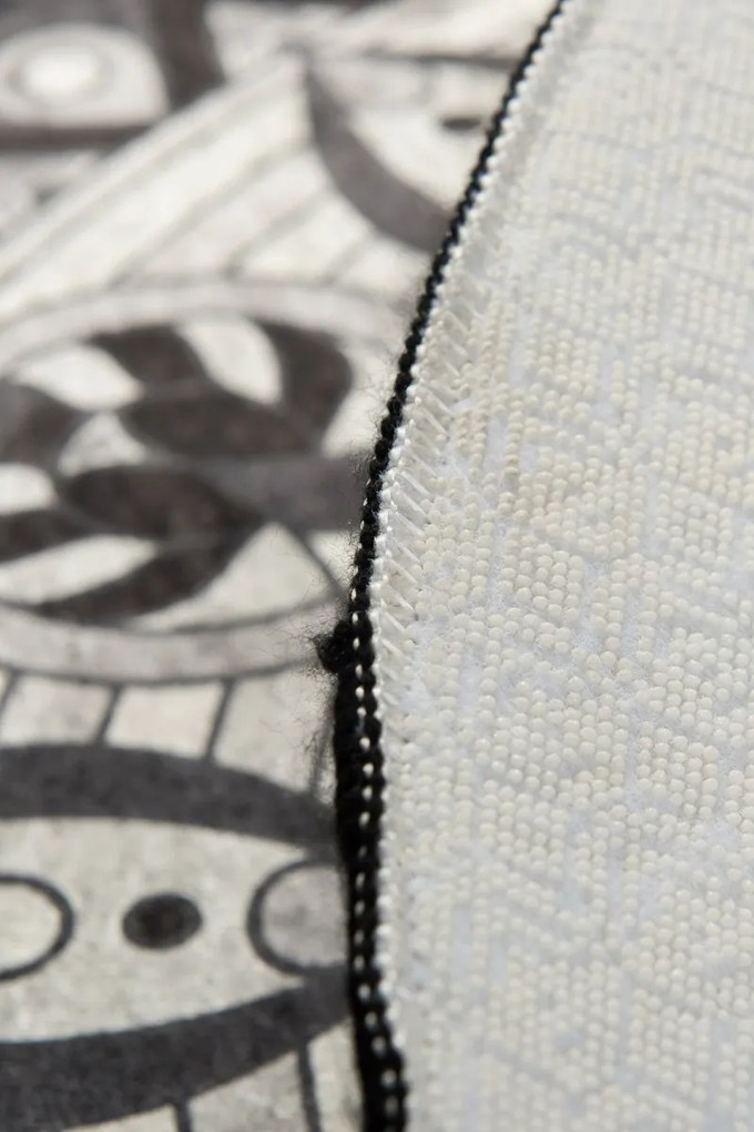 Kúpeľňový koberec Damal 100 cm čierny