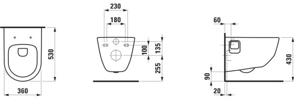 LAUFEN H8209640000001 - Závesné WC PRO keramika/biela