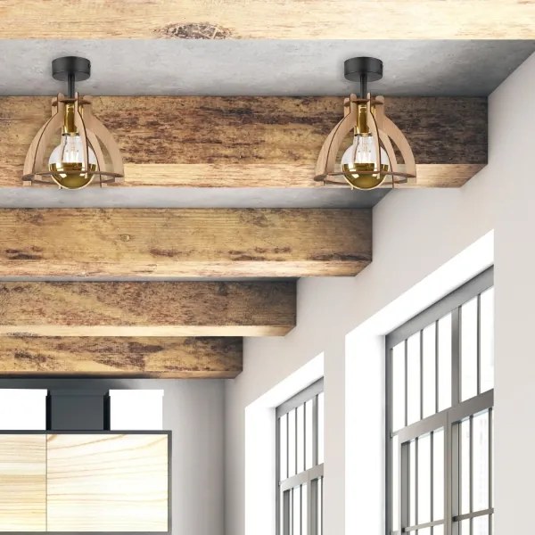 Prisadený luster LANDO 1xE27/15W/230V dub