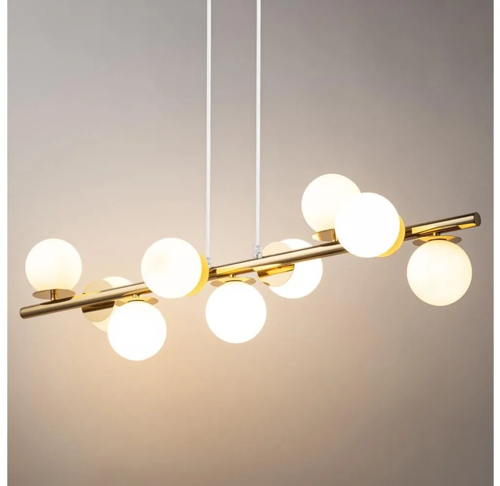 Luster na lanku AVOLA 9xG9/12W/230V zlatá