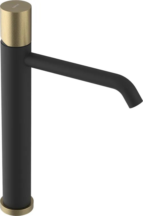 Sapho Sapho, ULTRATAP stojanková umývadlová batéria, čierná mat/zlato mat, UT007TBG