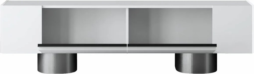 Bohem Biely a strieborný TV stolík
