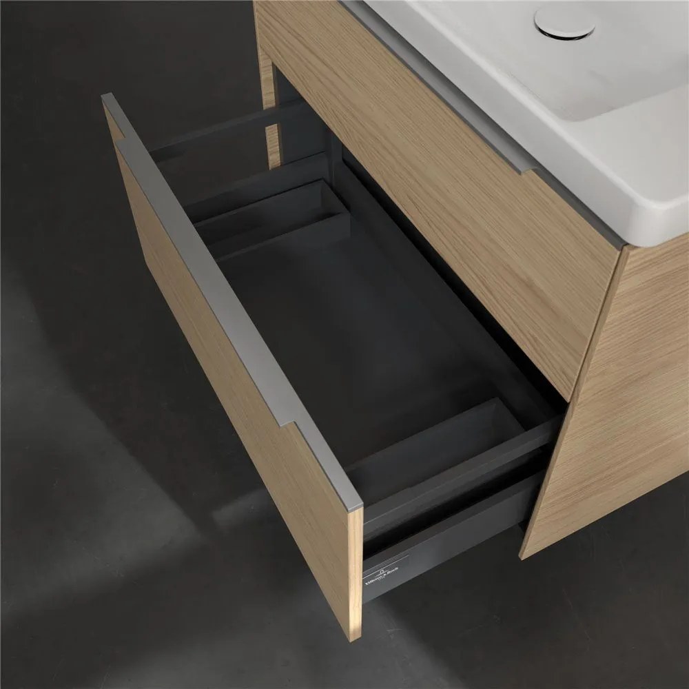 VILLEROY &amp; BOCH Subway 3.0 závesná skrinka pod umývadlo, 2 zásuvky, 772 x 478 x 429 mm, Nordic Oak, C57400VJ