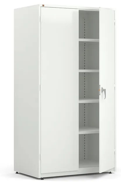 Extra hlboká kovová skriňa SPIRIT, 1900x1020x635 mm, biela