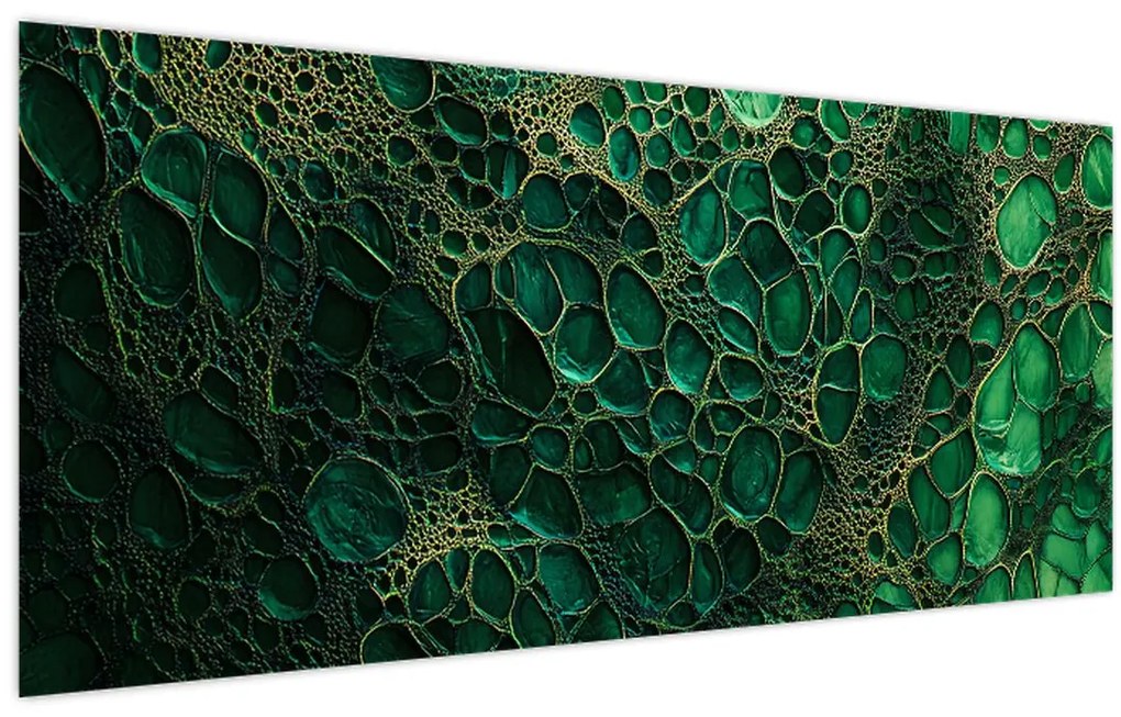 Obraz - Zelený mikroskopický záber (120x50 cm)