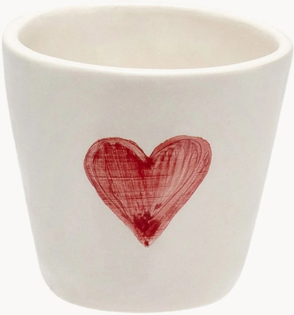 Ručne maľovaná šálka na espresso Queen of Hearts