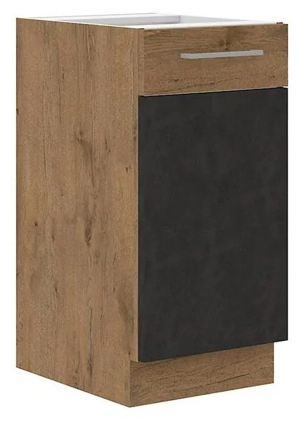Dolná kuchynská skrinka Woodline 40 D 1F BB, Farby: dub lancelot + dark wood