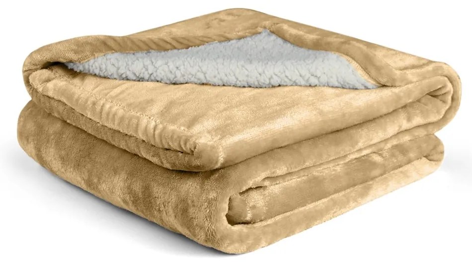 Polášek Mikroflanelová deka s barančekom - Šampáň | 200 x 230 cm