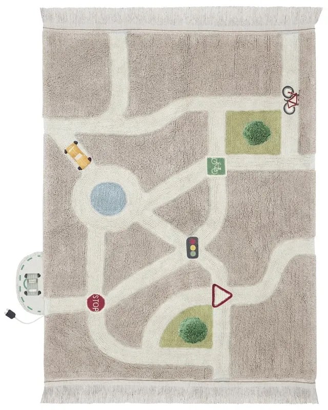 Sivý bavlnený detský hrací koberec 120x170 cm Eco-City – Lorena Canals