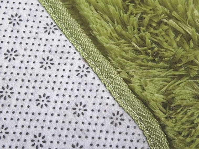 TZ Zelený obdĺžnikový shaggy koberec Lana Rozmer: 250x350 cm