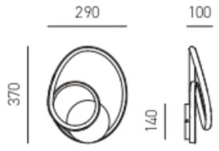 Gea Luce DIVA A TITANIO-LED Stmievateľné nástenné svietidlo DIVA 20W/230V antracit