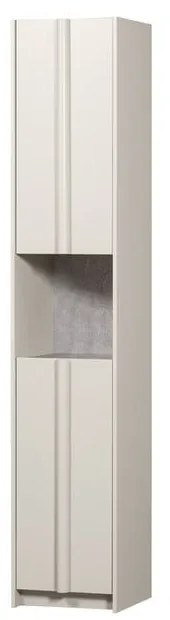 Krémovobiela modulárna skrinka z borovicového dreva 40x210 cm Basu – WOOOD